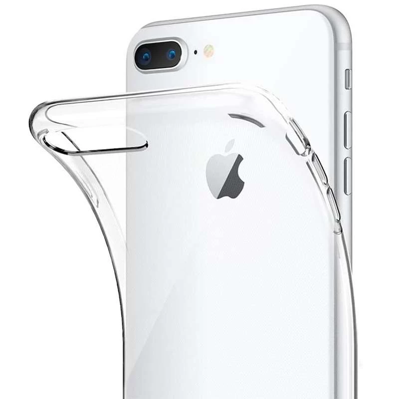 Ультратонкий силиконовый чехол 1 мм для Apple iPhone 7 plus / 8 plus – Бесцветный (прозрачный). Фото 2 из 4