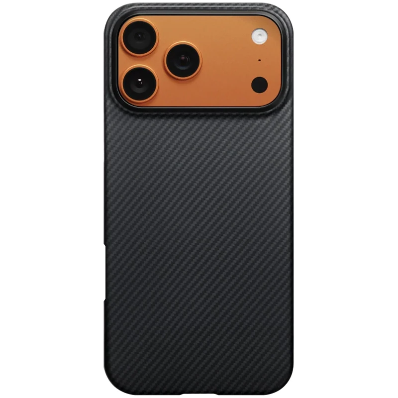 Чохол Aramid Fiber PTK Premium with MagSafe (NFC) для Apple iPhone 17 Pro Max (6.9") – Black / Grey. Фото 2 из 3