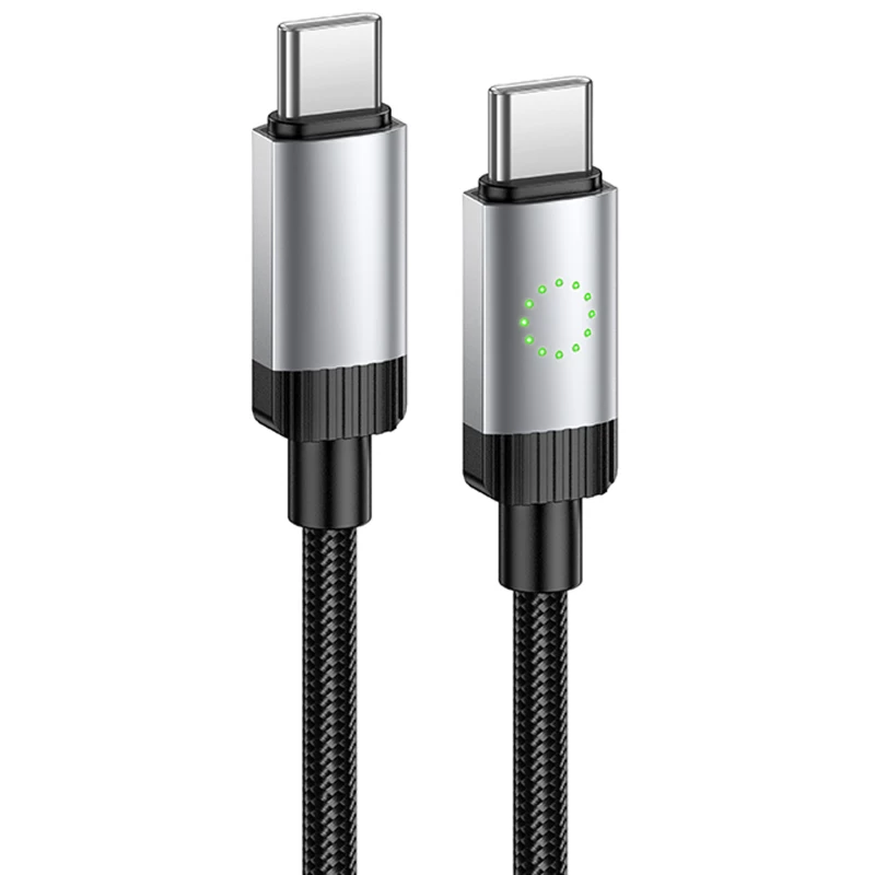 Дата кабель Hoco X117 Star Type-C to Type-C 60W (1m) – Black. Фото 1 з 5