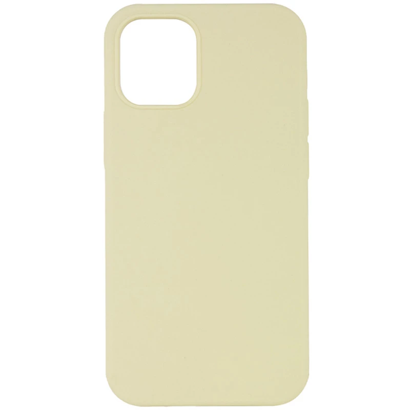 

Чехол с зарытым низом Silicone Case для Apple iPhone 12 Pro Max (6.7") (Желтый / Mellow Yellow), Жовтий / mellow yellow