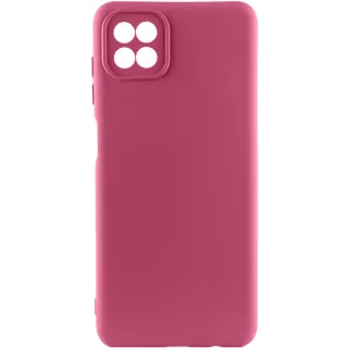 Чохол Silicone Cover Ummi Lakshmi Full Camera (AA) для Samsung Galaxy A22 4G — Бордовий / Marsala