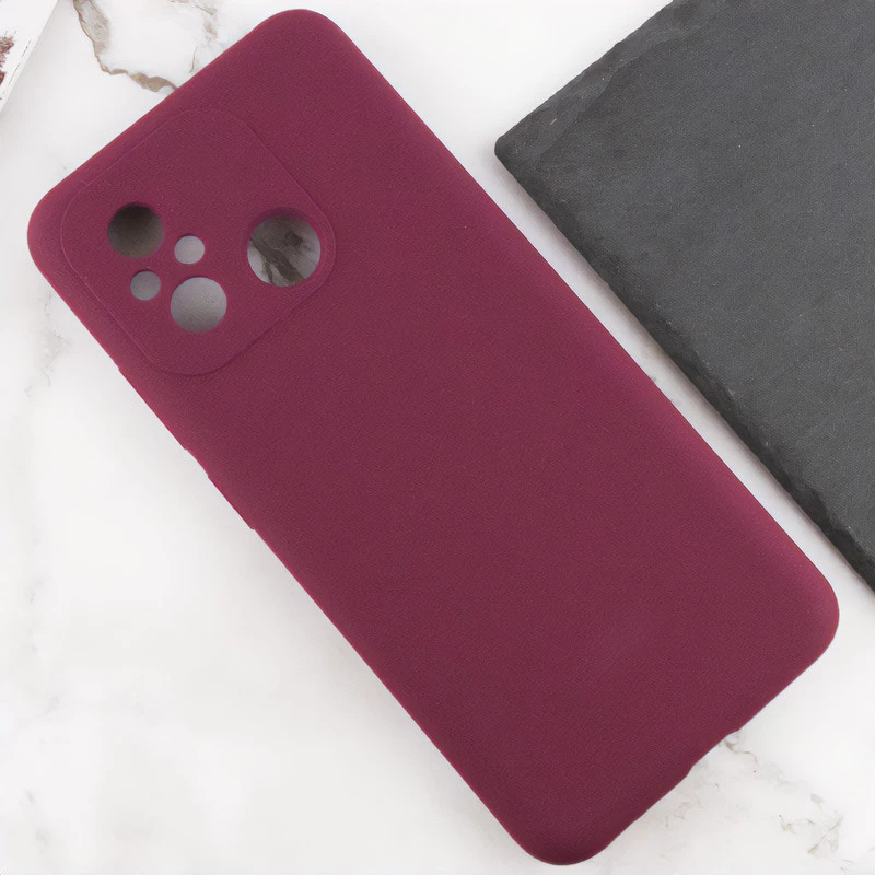 Чохол Silicone Case Lakshmi Premium з закритою камерою на Xiaomi Redmi 12C / Poco C55 – Бордовий / Plum. Фото 10 з 12