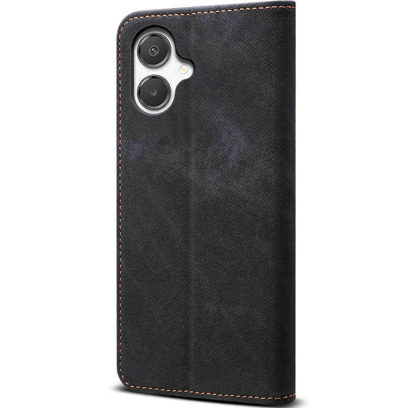 Шкіряний чохол-книжка Urban Denim series для Samsung Galaxy A07 – Black. Фото 2 з 4