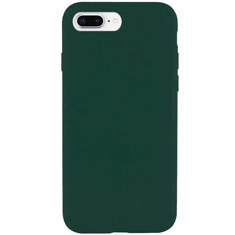Чохол з закритим низом Silicone Case на Apple iPhone 7 plus / 8 plus – Зелений / Forest green. Фото 1 з 1