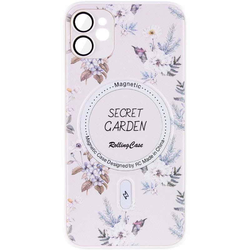 TPU+PC чохол Secret Garden with MagFit для Samsung Galaxy S24 – White. Фото 1 з 12