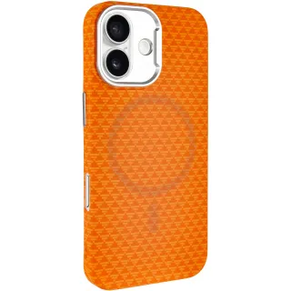 Чохол TPU+PC KVZV Triangular Pattern with Magnetic Fit для Apple iPhone 17 (6.3") — Orange