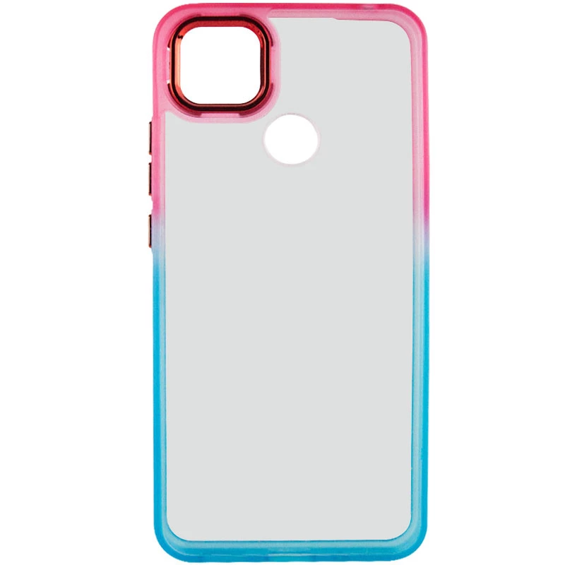 Силиконовый чехол фреш для Xiaomi Redmi 9C – Бирюзовый / Розовый. Фото 4 из 6