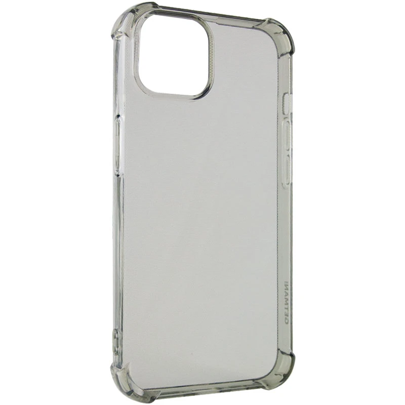 Ультратонкий силіконовий чохол GETMAN з критими бортами на Apple iPhone 14 (6.1") – Сірий (прозорий). Фото 2 з 8