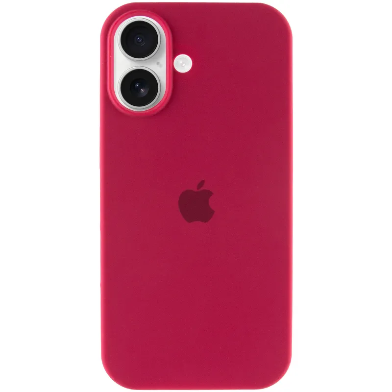 Чехол Silicone Case с закрытым низом для Apple iPhone 17 (6.3") – Красный / Rose Red. Фото 3 из 6