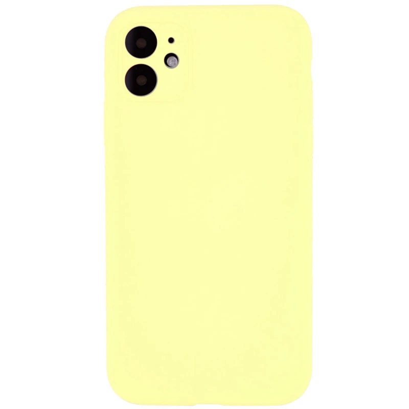 Чохол Silk Full Camera Protective (AA) NO LOGO для Apple iPhone 12 (6.1") – Жовтий / Mellow Yellow. Фото 1 з 1