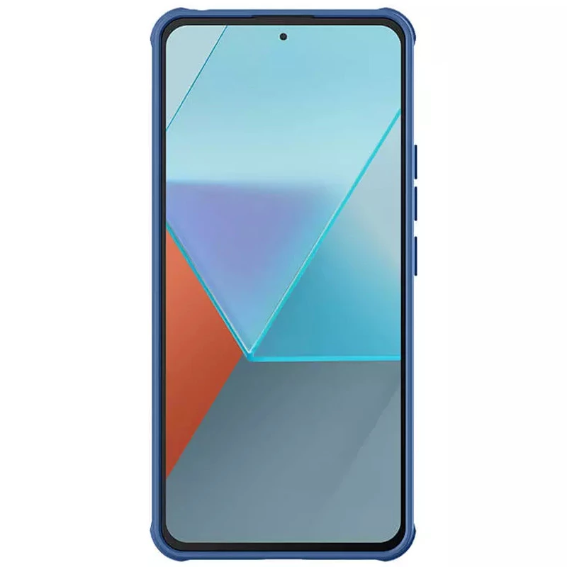 Карбоновая накладка Nillkin Pro со шторкой для камеры для Xiaomi Redmi Note 13 Pro 5G – Blue. Фото 5 из 6
