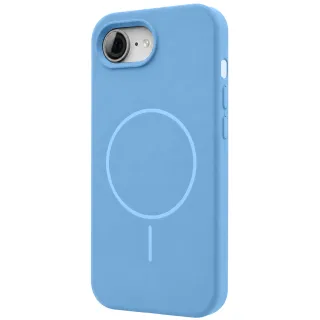 Чехол Silk Full Protective (AA) NO LOGO with Magnetic Fit для Apple iPhone 16e (6.1") — Голубой / Lilac Blue