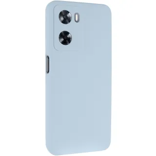 Чехол Silicone Case Lakshmi Premium з закритою камерою на Oppo A57s — Голубой / Sweet Blue