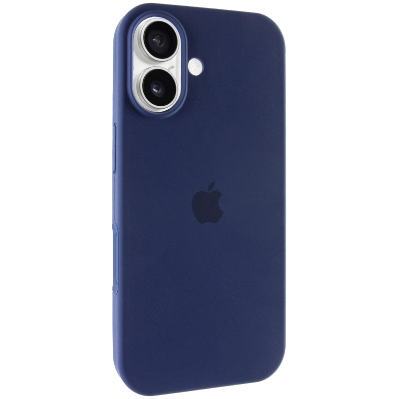 Чохол Silicone Case з закритим низом на Apple iPhone 16 Plus – Синій / Deep navy. Фото 1 з 10