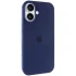 Чохол Silicone Case з закритим низом на Apple iPhone 16 Plus – Синій / Deep navy. Фото 1 з 10