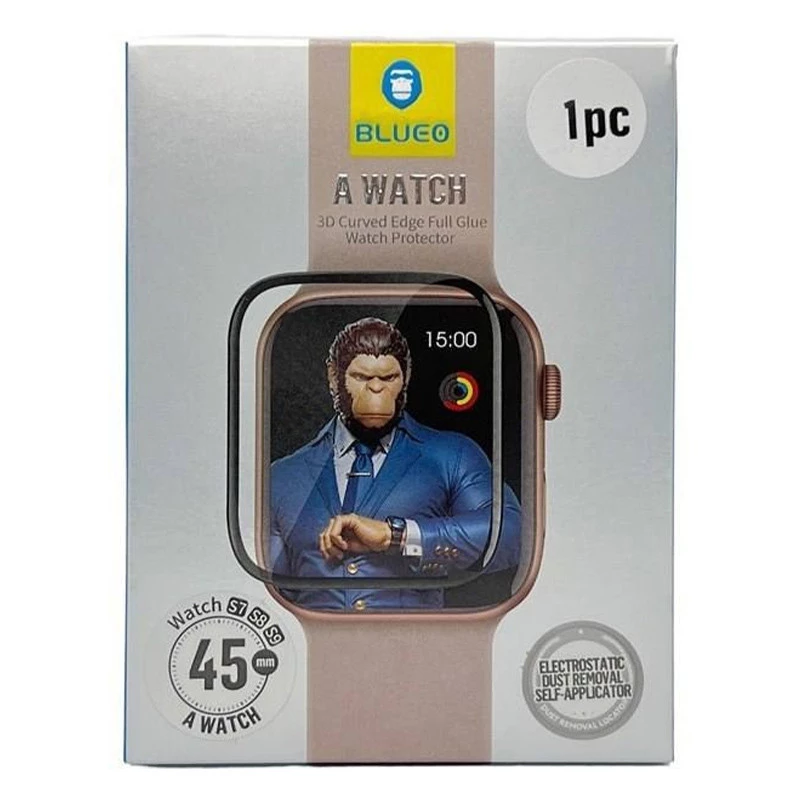 Полімерна 3D плівка Blueo High-Molecule для Аксесуари для Apple Watch 7/8/9 41mm (+ аппликатор) – Чорний. Фото 5 з 5