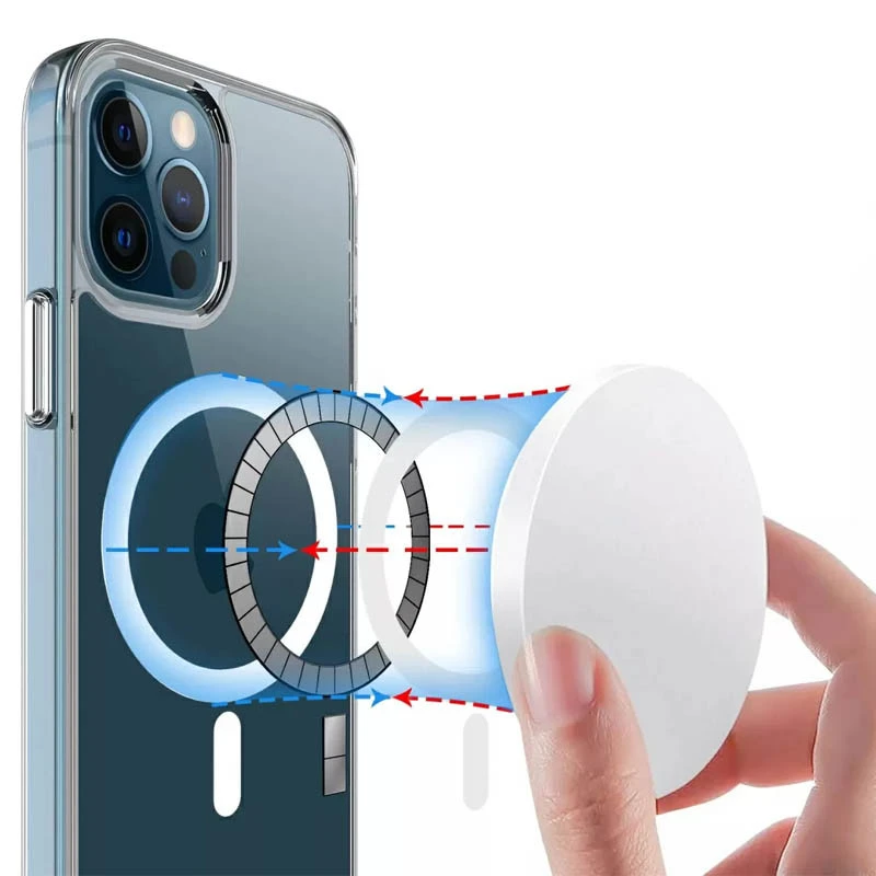 Чехол TPU Space Case with Magnetic Fit для Apple iPhone 16 Pro Max – Прозрачный. Фото 3 из 6