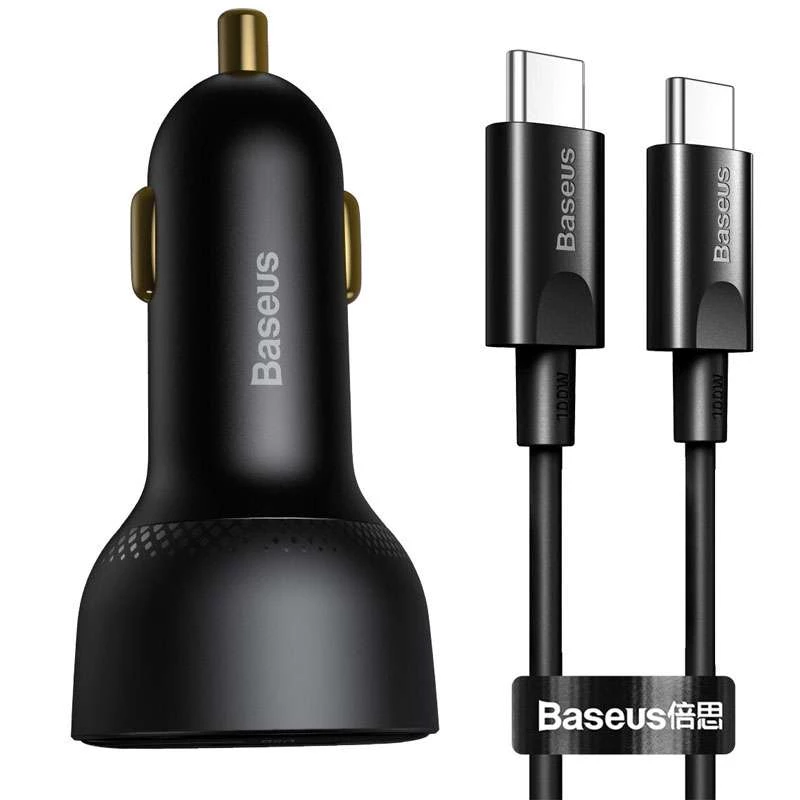 

АЗП Baseus Superme Digital Display PPS QC + Type-C to Type-C 100W (1m) (Чорний)