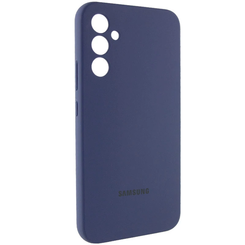 Чохол Silicone Case Lakshmi Premium L з закритою камерою на Samsung Galaxy S24 FE – Темно-синій / Midnight blue. Фото 2 з 6