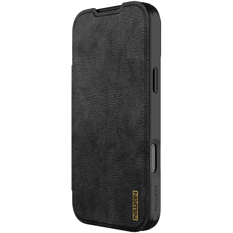 Кожаный чехол-книжка Nillkin Qin Pro Camshield для Apple iPhone 18 Pro – Black. Фото 2 из 6