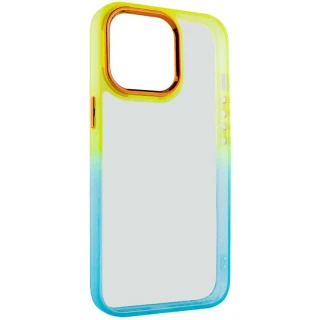 Силіконовий чохол фреш на Apple iPhone 14 Pro Max (6.7") — Бірюзовий / Помаранчевий