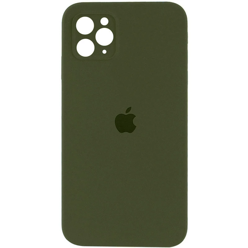Чохол Silicone Case Square з захистом камери на Apple iPhone 11 Pro Max (6.5") – Зелений / Dark Olive. Фото 1 з 1