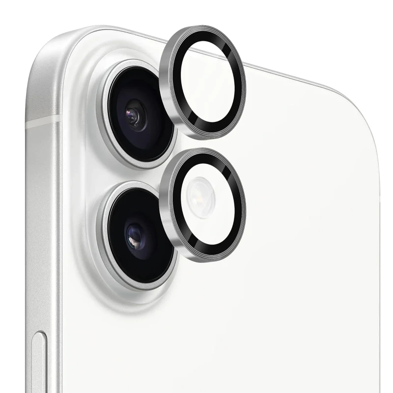 Металлическое защитное стекло на камеру для Apple iPhone 17 (6.3") – Серебряный / Silver. Фото 12 из 12