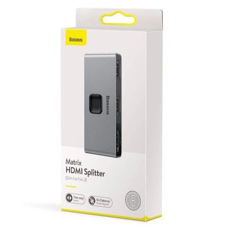 Перехідник HUB Baseus Matrix HDMI Switcher (CAHUB-BC0G) – Space Gray. Фото 6 з 7