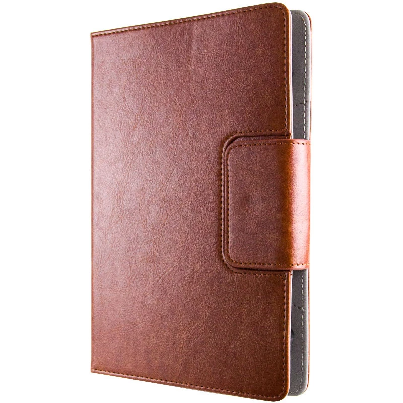 Універсальний шкіряний чохол книжка для планшета 7-8" – Коричневий. Фото 5 з 10