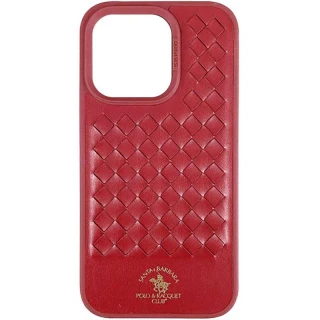 Кожаный чехол Polo Santa Barbara для Apple iPhone 14 (6.1") — Red