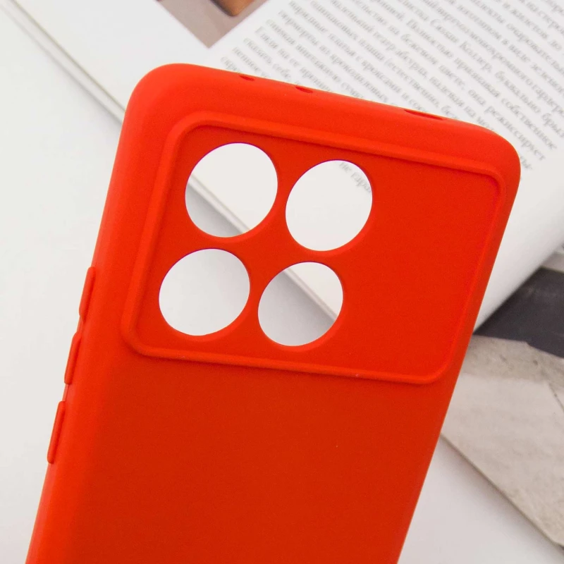 Кольоровий силіконовий чохол GETMAN із закритою камерою для Xiaomi Redmi Note 13 Pro 5G – Червоний / Red. Фото 5 з 5