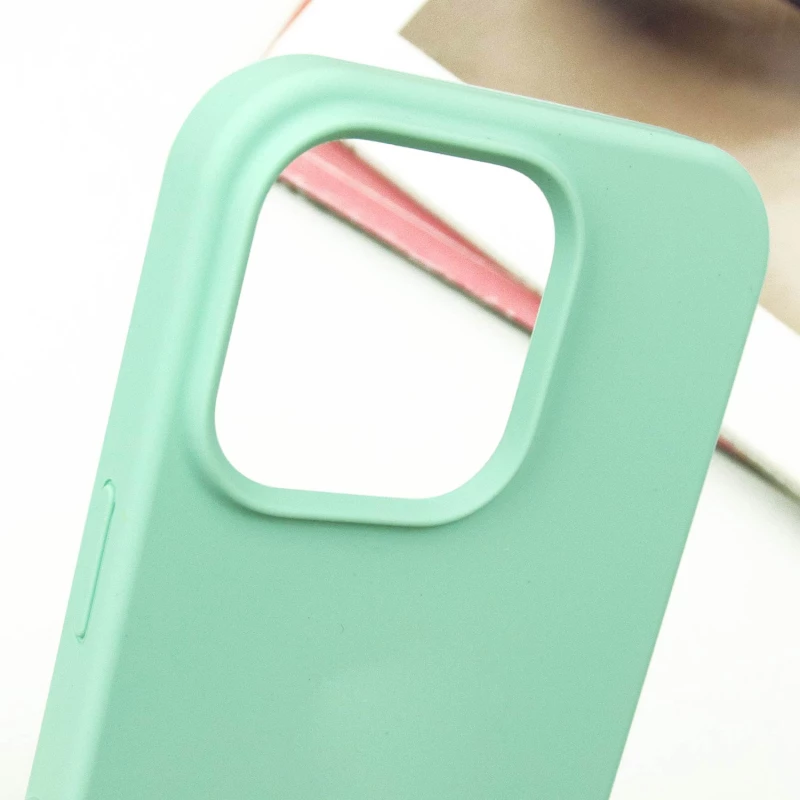 Чохол з закритим низом Silicone Case на Apple iPhone 14 Pro (6.1") – Бірюзовий / Turquoise. Фото 3 з 5