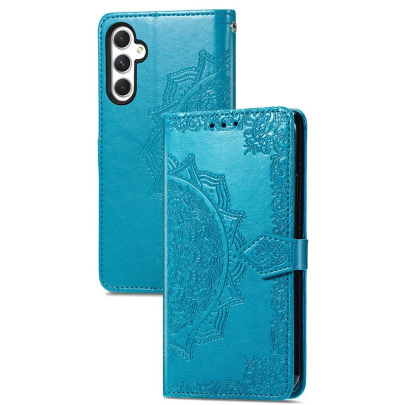 Шкіряний чохол-книжка Art Case з візитницею для Samsung Galaxy M15 5G – Синій. Фото 5 з 5