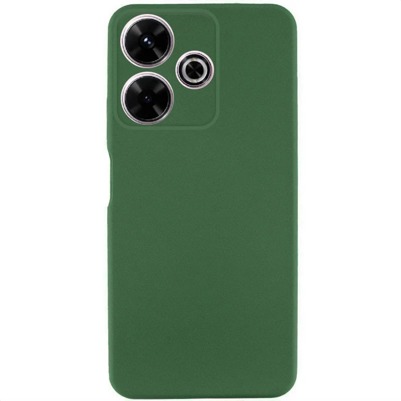 

Цветной силиконовый чехол GETMAN для Xiaomi Poco M6 4G (Зеленый / Dark green), Зелений / dark green