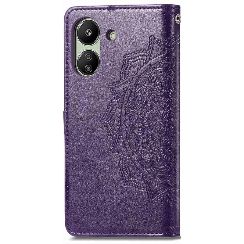 Шкіряний чохол-книжка Art Case з візитницею для Xiaomi Redmi 13C – Фіолетовий. Фото 5 з 5