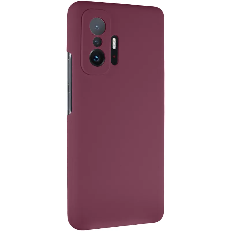 Чохол Silicone Case Lakshmi Premium із закритою камерою для Xiaomi 11T / 11T Pro – Бордовий / Plum. Фото 2 з 6