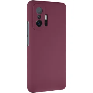 Чохол Silicone Case Lakshmi Premium із закритою камерою для Xiaomi 11T / 11T Pro — Бордовий / Plum
