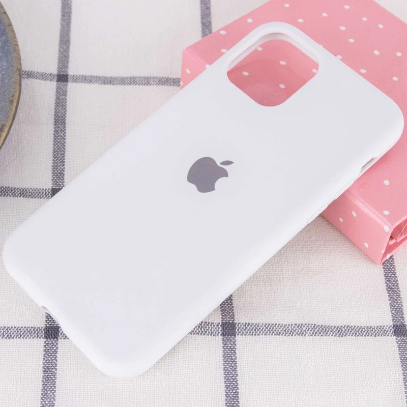 Чехол Silicone Case с закрытым низом для Apple iPhone 11 Pro Max (6.5") – Белый / White. Фото 2 из 3