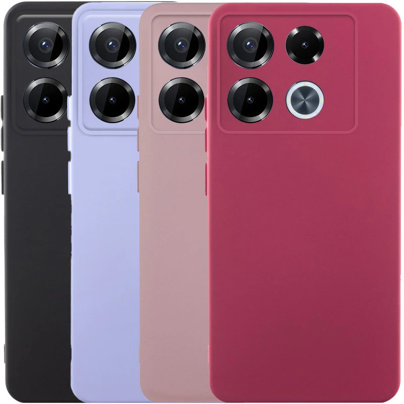 Кольоровий силіконовий чохол GETMAN із закритою камерою для Infinix Note 40 4G фото 1 з 2