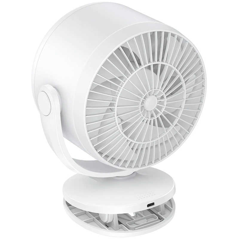 Портативный вентилятор Hoco HX608 handheld folding fan 3600 mAh – White. Фото 5 из 6