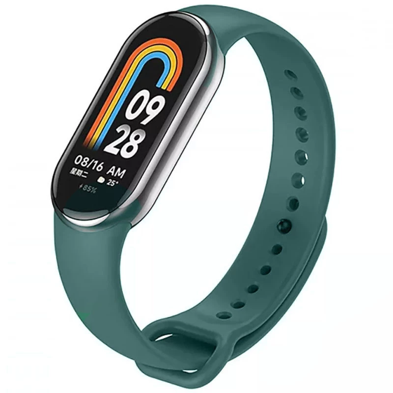 

Силиконовый ремешок для Xiaomi Mi Band 8 (Зеленый / Pine green), Зелений / pine green