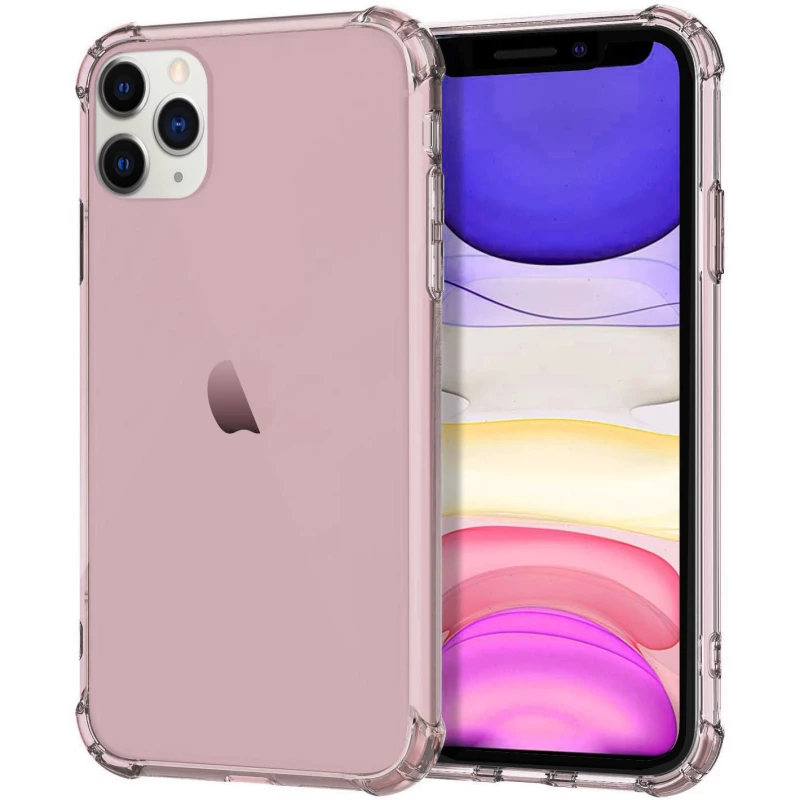 

Силіконовий чохол з критими бортами на Apple iPhone 11 Pro Max (6.5") (Рожевий / Transparent)