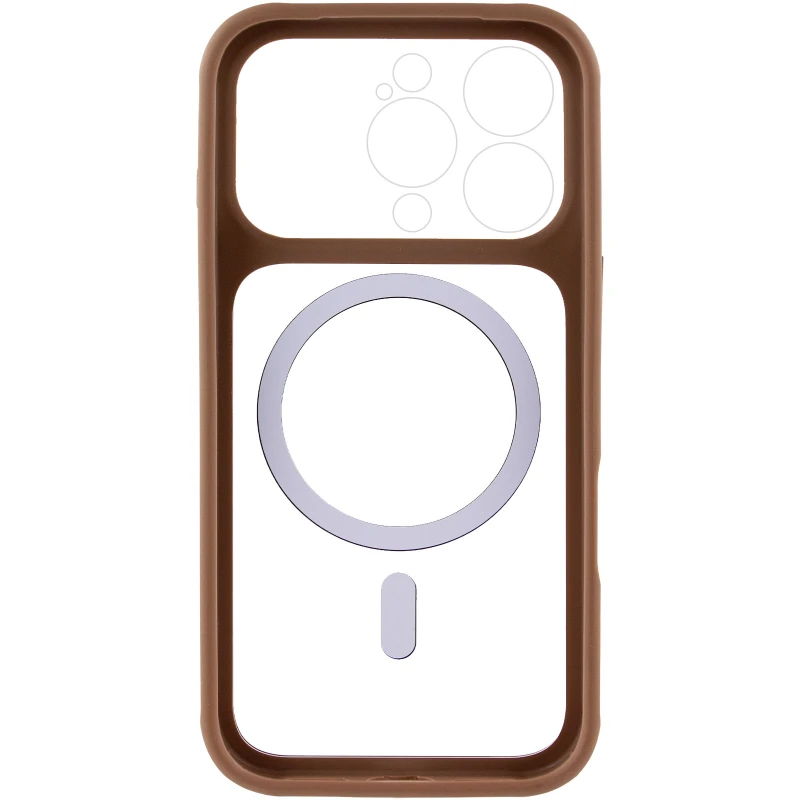 Чохол TPU GETMAN Moon Clear with MagSafe для Apple iPhone 16 Pro – Brown. Фото 4 з 6