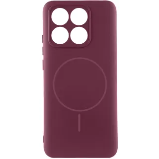 Чохол Silicone Cover Lakshmi Full Camera (AA) with Magnetic Fit для Motorola Moto G86 — Бордовий / Marsala