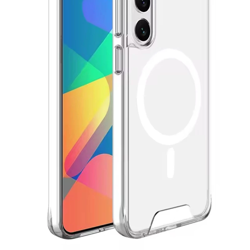 Силиконовый чехол Space Case с MagSafe для Samsung Galaxy S23 FE – Прозрачный. Фото 2 из 6