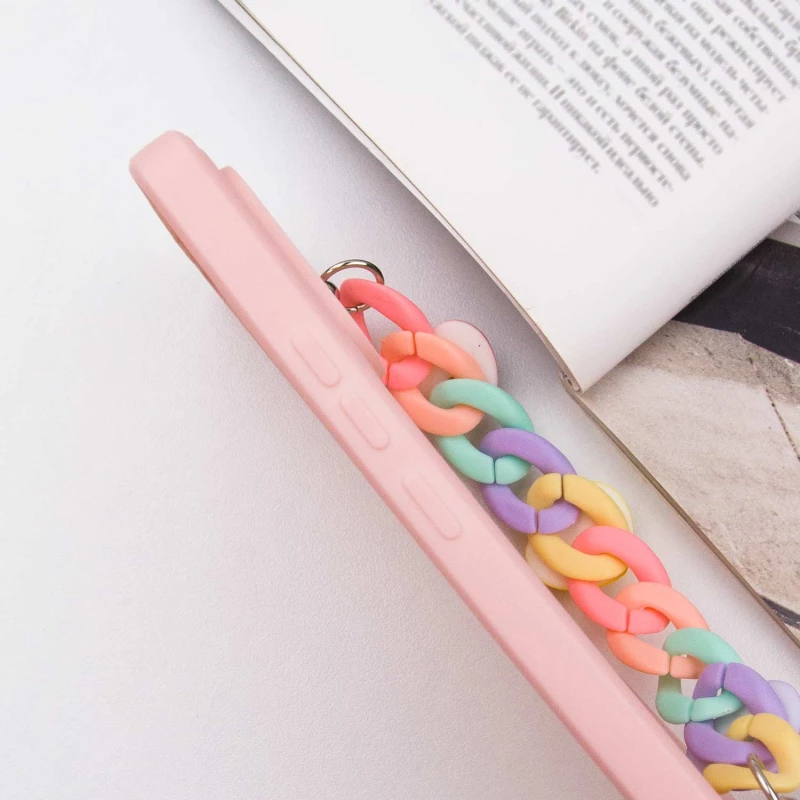 Чехол Heart с цепочкой для Xiaomi Redmi Note 13 Pro 5G – Pink Sand. Фото 10 из 11