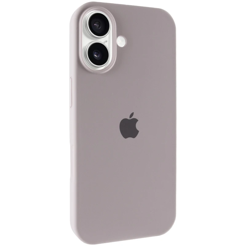 Чохол Silicone Case з закритим низом на Apple iPhone 16 Plus – Сірий / Lavender. Фото 1 з 10
