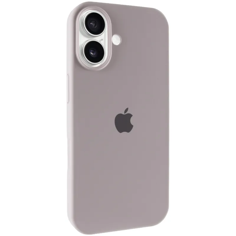Чехол Silicone Case с закрытым низом для Apple iPhone 17 (6.3") – Серый / Lavender. Фото 2 из 6
