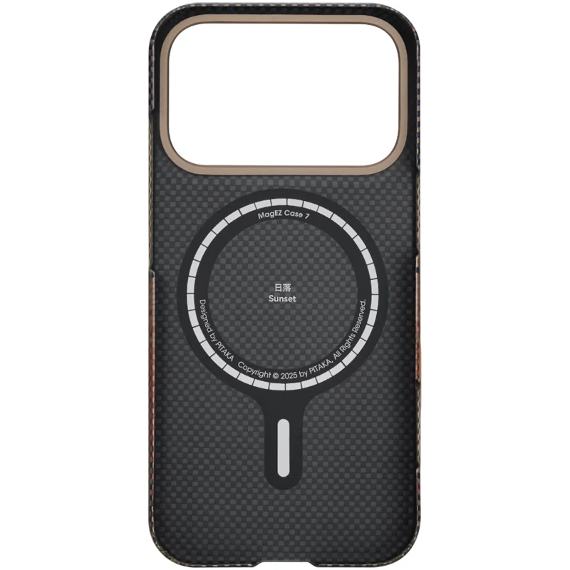 Чехол Aramid Fiber PTK Premium with MagSafe (NFC) для Apple iPhone 17 Pro (6.3") – Sunset. Фото 3 з 3