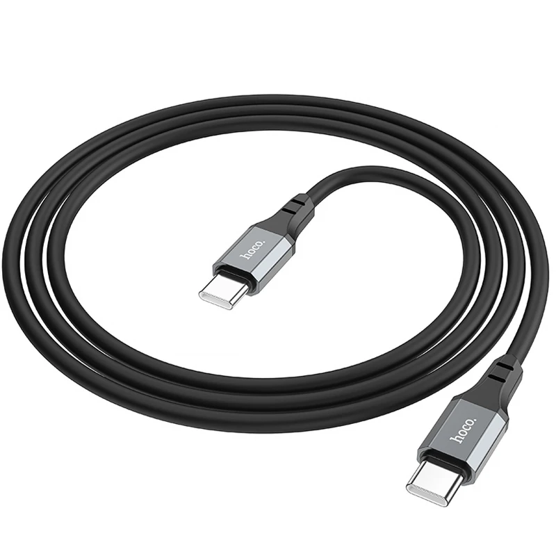 Дата кабель Hoco X86 Spear Type-C to Type-C 60W (1m) – Black. Фото 4 из 4